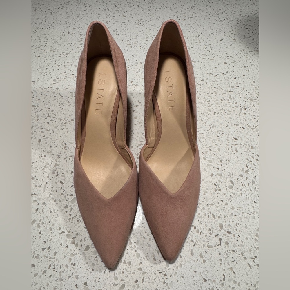 1.STATE Selim Pointed Toe Pump (NWOT) in pink blush suede